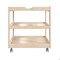 Flash Furniture Bright Beginnings Commercial 3 Shelf Square Space Saving Wooden Mobile Classroom Storage Cart, Locking Caster Wheels, Kid Friendly Design, Natural MK-ME14795-GG - alternate 8